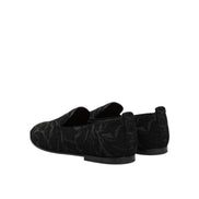 Mocassins Dolce & Gabbana en brocart noir Chaussures de ville à enfiler pour homme