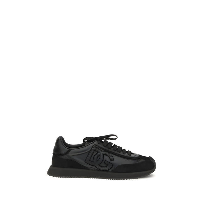 Baskets Dolce & Gabbana noires en cuir de veau Bos Taurus