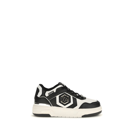 Baskets Philipp Plein en cuir de veau noir Bos Taurus