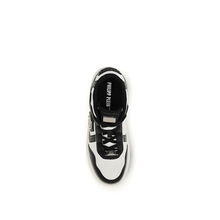 Baskets Philipp Plein en cuir de veau noir Bos Taurus