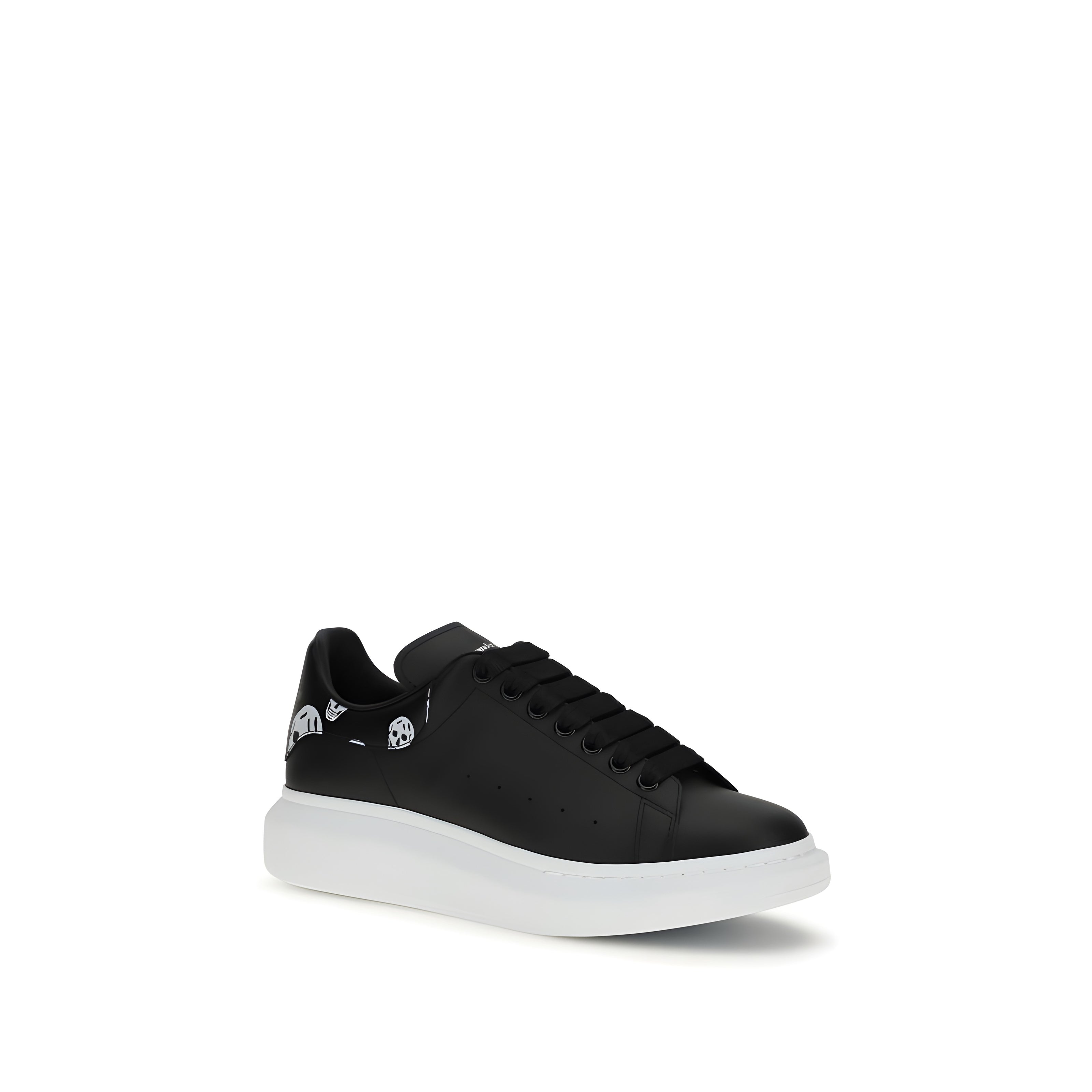 Baskets Alexander McQueen Chunky en cuir de veau noir Bos Taurus