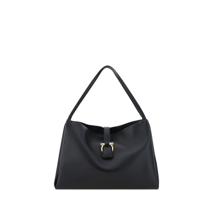 Sac à main Ferragamo en cuir de veau noir