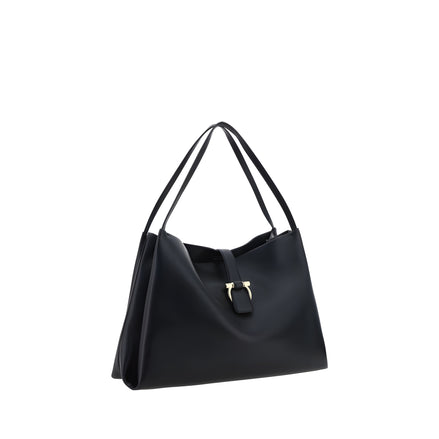 Sac à main Ferragamo en cuir de veau noir
