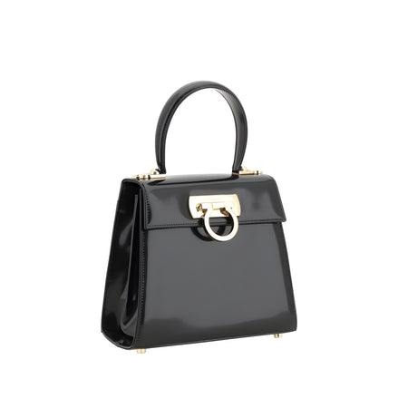 Sac à main Ferragamo en cuir de veau noir