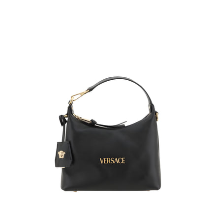 Sac à main Versace en cuir de veau noir Bos Taurus