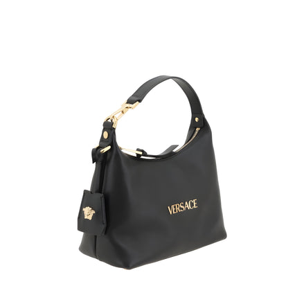 Sac à main Versace en cuir de veau noir Bos Taurus