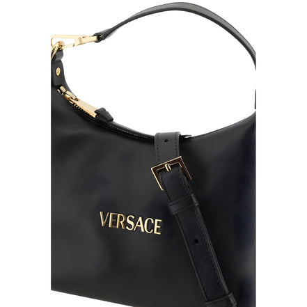 Sac à main Versace en cuir de veau noir Bos Taurus