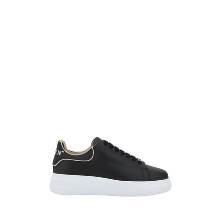 Baskets basses Philipp Plein en cuir de veau noir Bos Taurus