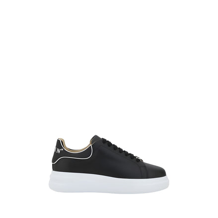 Baskets basses Philipp Plein en cuir de veau noir Bos Taurus