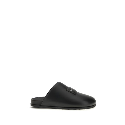Mules Givenchy en cuir de veau noir Bos Taurus