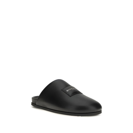 Mules Givenchy en cuir de veau noir Bos Taurus