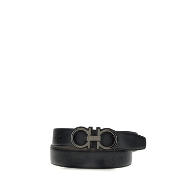 Ferragamo Black Gancini Belt