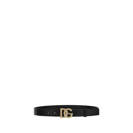 Ceinture classique Dolce & Gabbana en cuir de veau noir