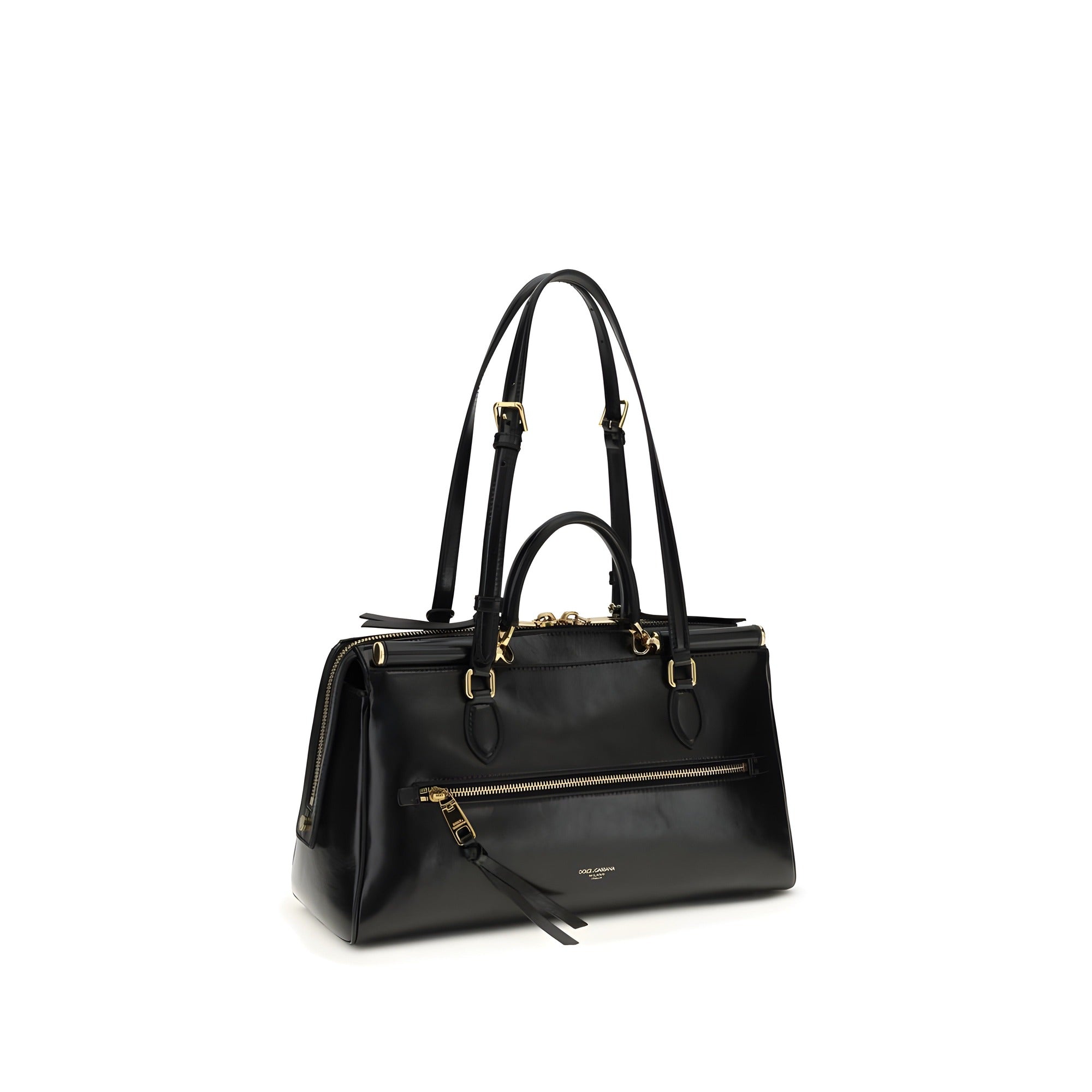 Sac à bandoulière Dolce & Gabbana en cuir de veau noir Bos Taurus
