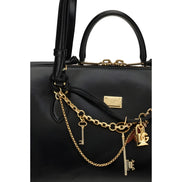 Sac à bandoulière Dolce & Gabbana en cuir de veau noir Bos Taurus
