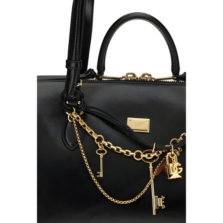 Sac à bandoulière Dolce & Gabbana en cuir de veau noir Bos Taurus
