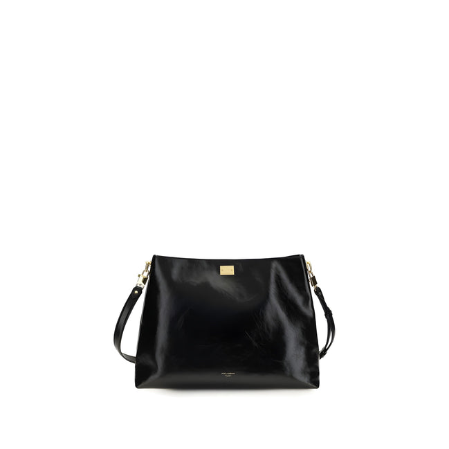 Sac à bandoulière Dolce & Gabbana en cuir de veau noir Bos Taurus