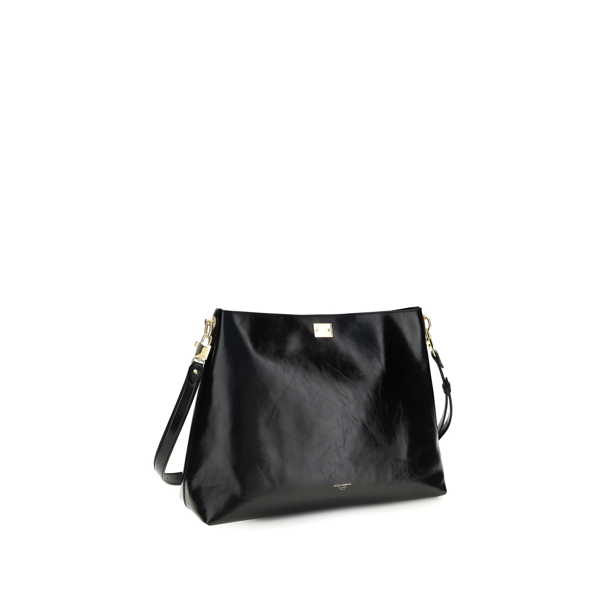 Sac à bandoulière Dolce & Gabbana en cuir de veau noir Bos Taurus
