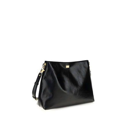 Sac à bandoulière Dolce & Gabbana en cuir de veau noir Bos Taurus