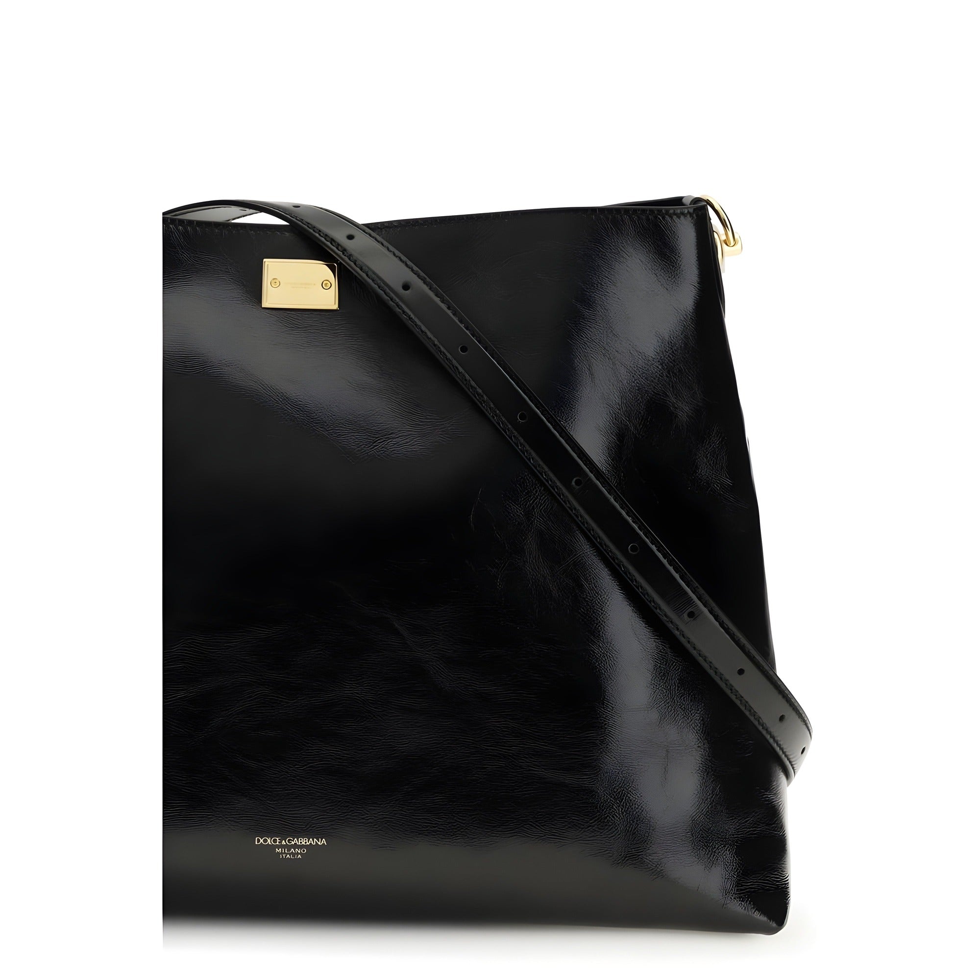 Sac à bandoulière Dolce & Gabbana en cuir de veau noir Bos Taurus