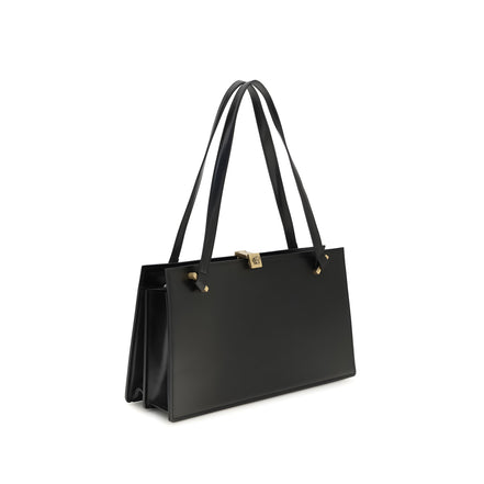 Sac bandoulière Versace en cuir de veau noir Bos Taurus