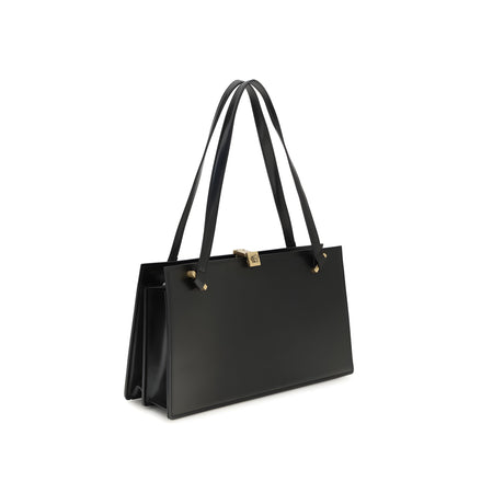 Sac bandoulière Versace en cuir de veau noir Bos Taurus