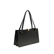 Sac bandoulière Versace en cuir de veau noir Bos Taurus