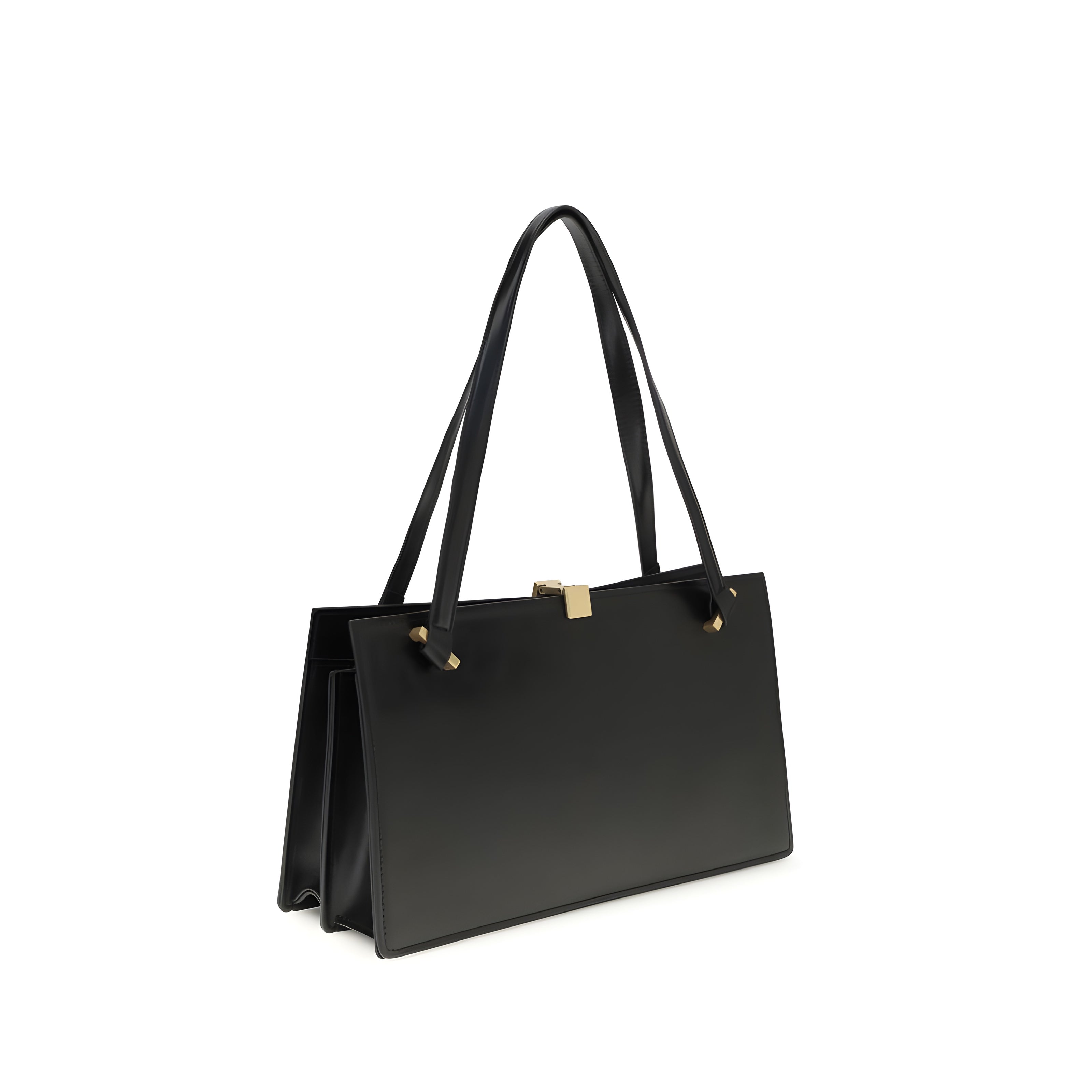 Sac bandoulière Versace en cuir de veau noir Bos Taurus