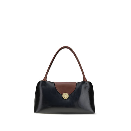 Sac bandoulière Versace en cuir de veau noir Bos Taurus