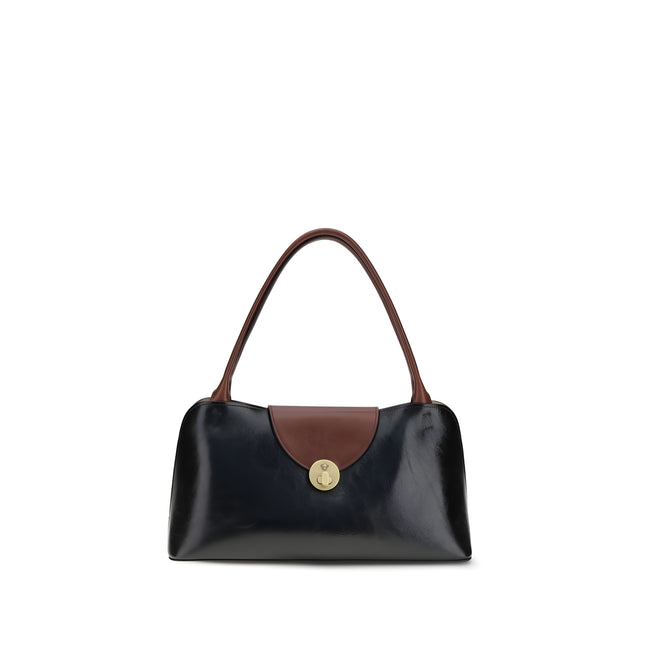 Sac bandoulière Versace en cuir de veau noir Bos Taurus