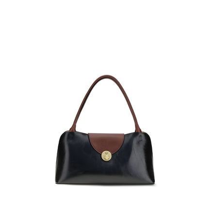 Sac bandoulière Versace en cuir de veau noir Bos Taurus