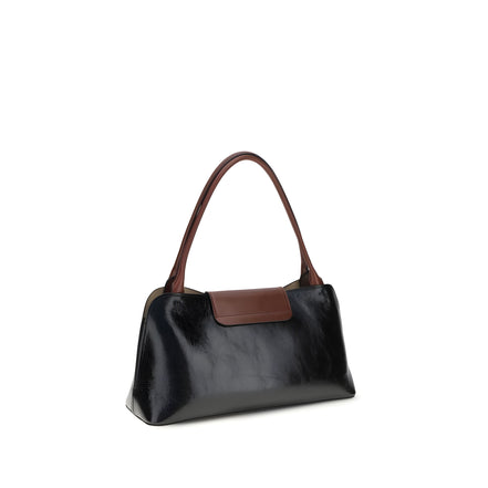 Sac bandoulière Versace en cuir de veau noir Bos Taurus