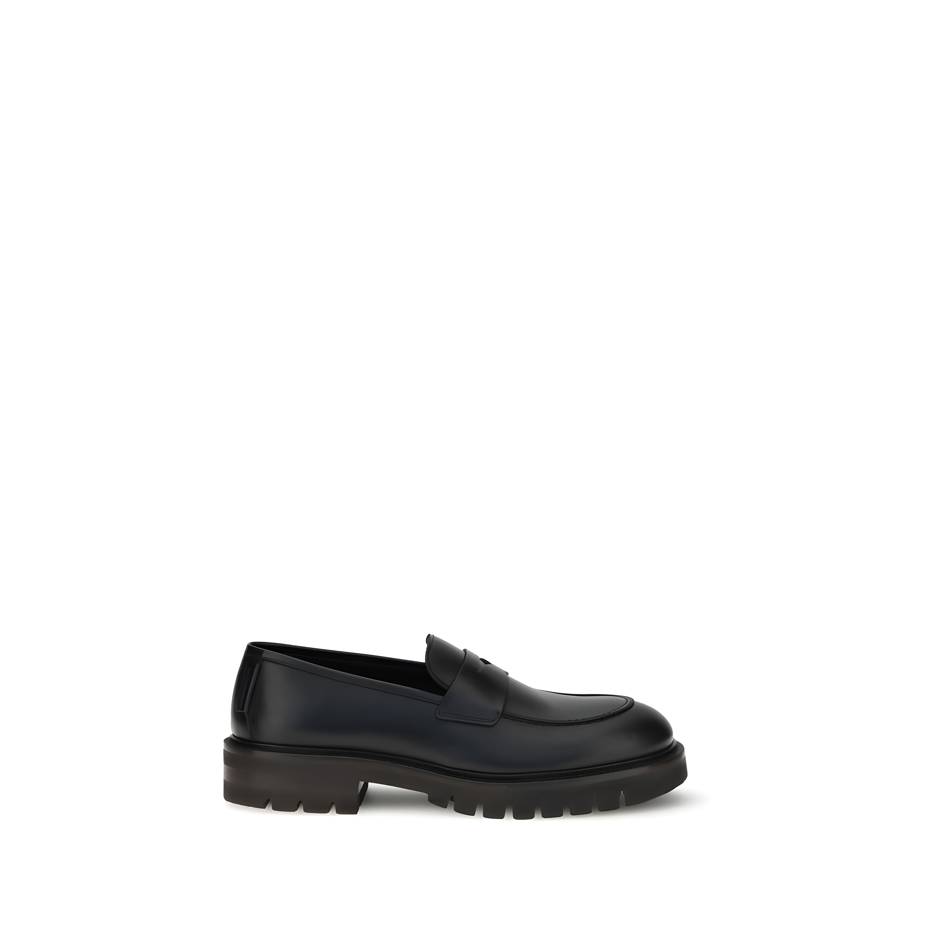 Ferragamo Black Slip-On Loafers