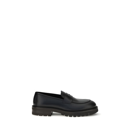 Ferragamo Black Slip-On Loafers