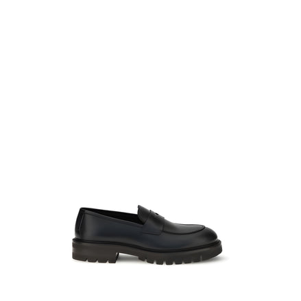 Mocassins à enfiler Ferragamo en cuir de veau noir Bos Taurus