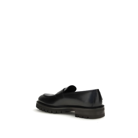 Ferragamo Black Slip-On Loafers