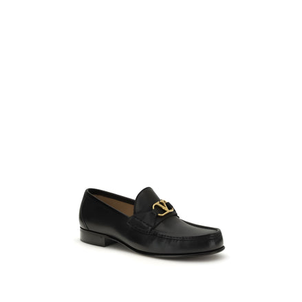 Mocassins à enfiler Valentino Garavani en cuir de veau noir