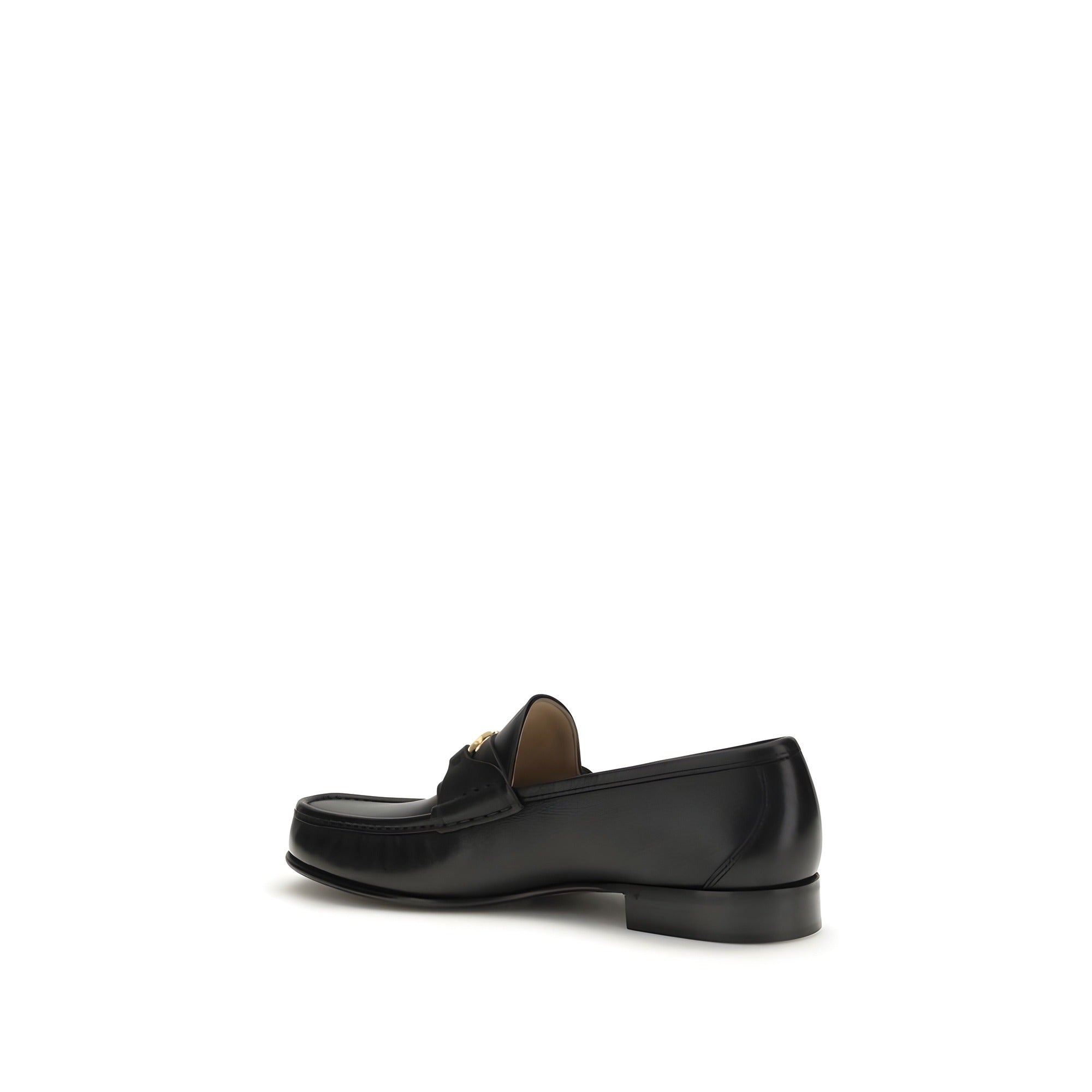 Mocassins à enfiler Valentino Garavani en cuir de veau noir