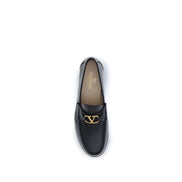 Mocassins à enfiler Valentino Garavani en cuir de veau noir