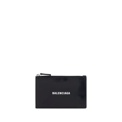 Portefeuille Balenciaga en cuir de veau noir Bos Taurus