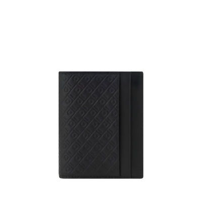 Portefeuille Ferragamo en cuir de veau noir Bos Taurus