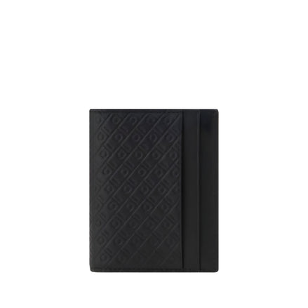 Portefeuille Ferragamo en cuir de veau noir Bos Taurus