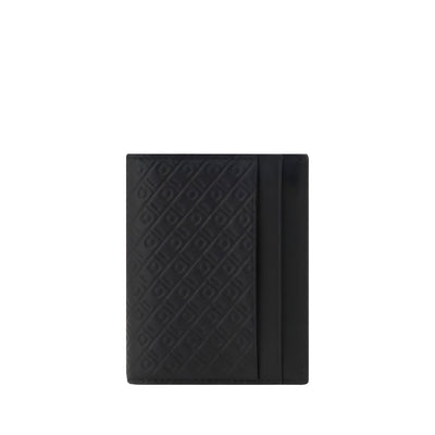 Portefeuille Ferragamo en cuir de veau noir Bos Taurus