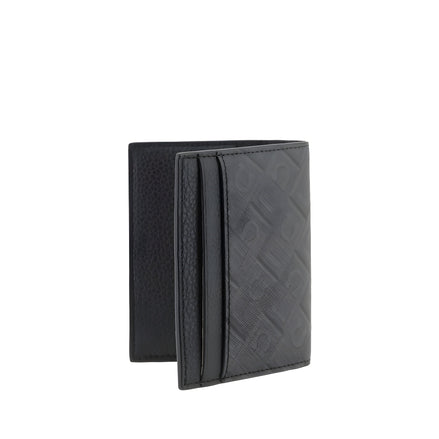Portefeuille Ferragamo en cuir de veau noir Bos Taurus