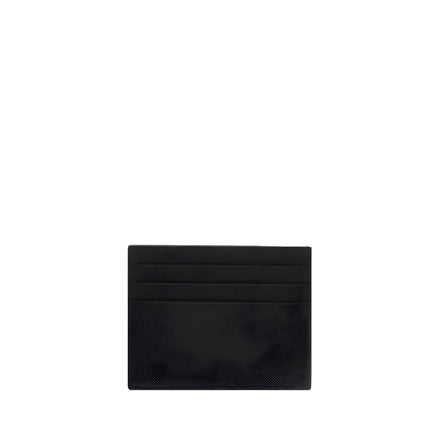 Portefeuille Prada en cuir de veau noir Bos Taurus