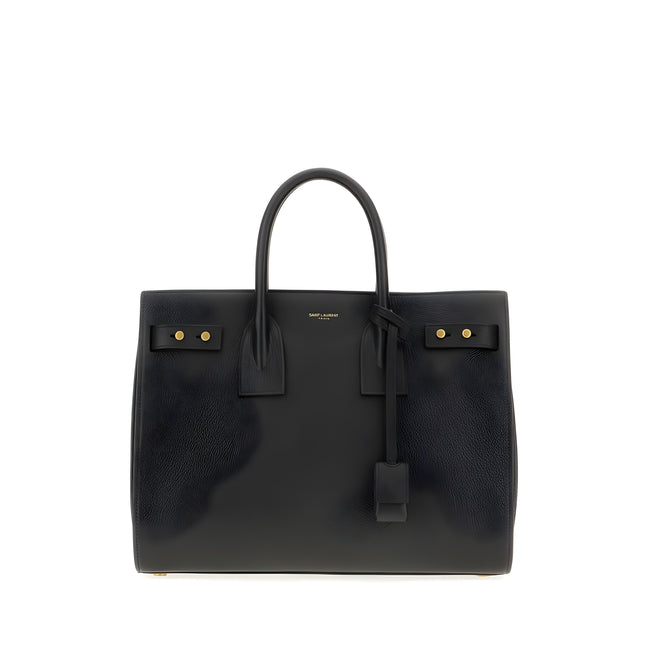 Sac à main Saint Laurent Sac De Jour en cuir de veau noir