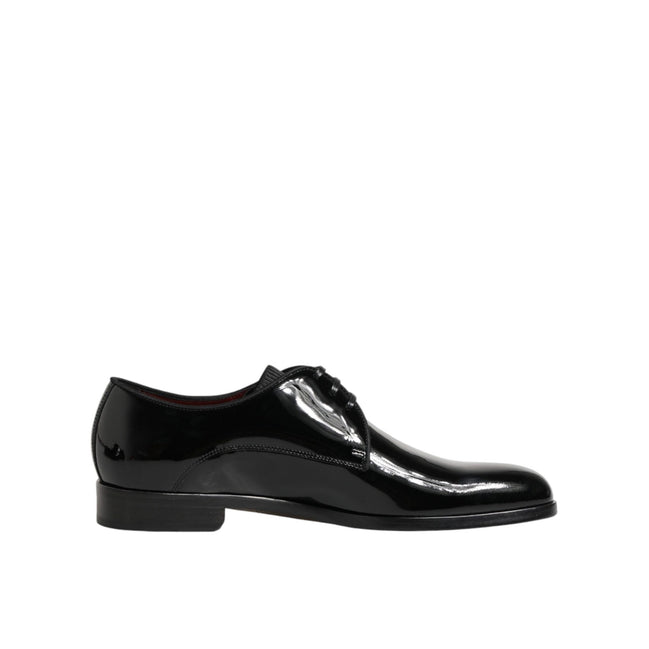 Chaussures habillées Richelieu en cuir de veau noir Dolce & Gabbana