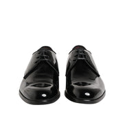 Chaussures habillées Richelieu en cuir de veau noir Dolce & Gabbana