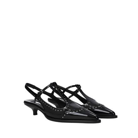 Miu Miu Black Mid Heel Pumps