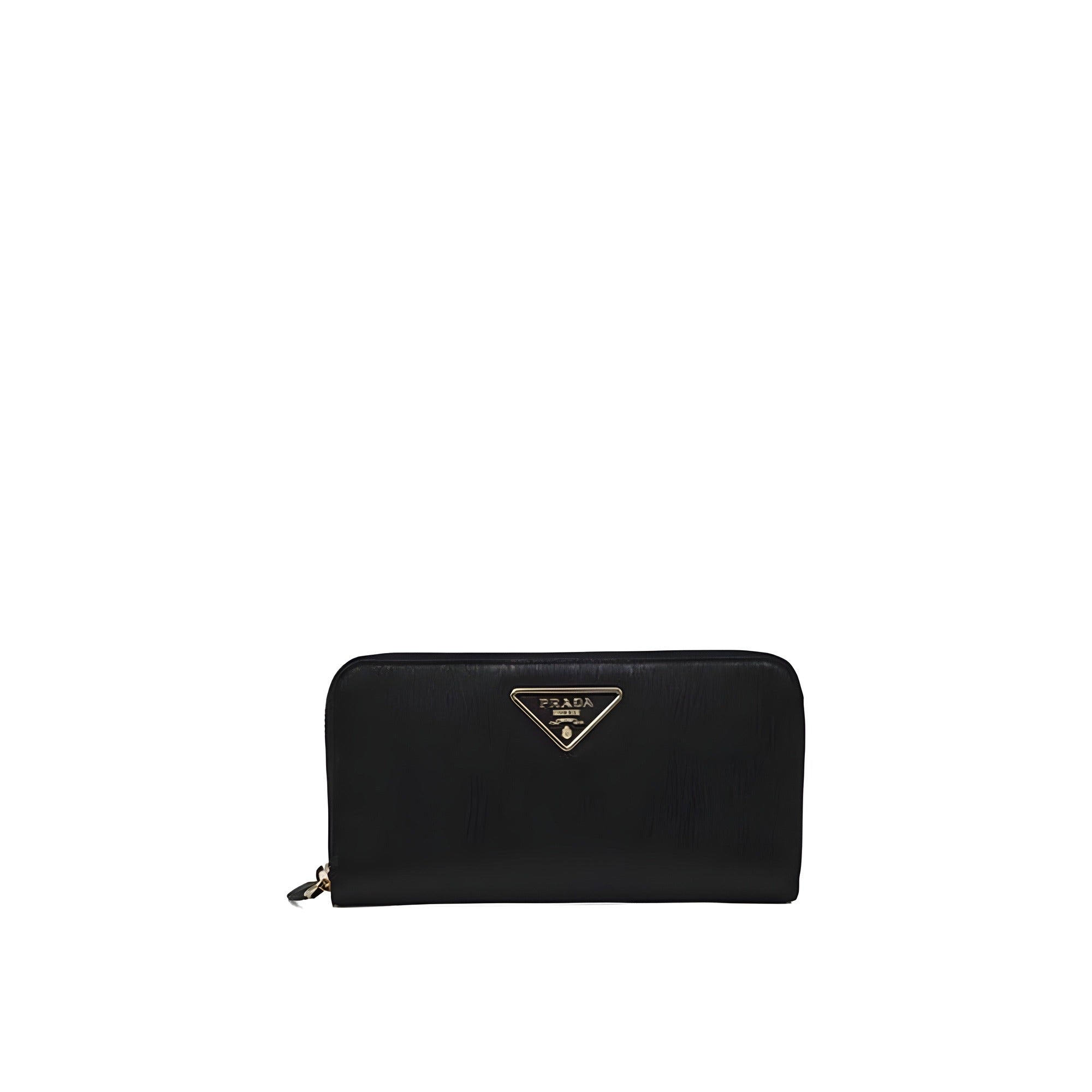 Portefeuille Prada en cuir de veau noir